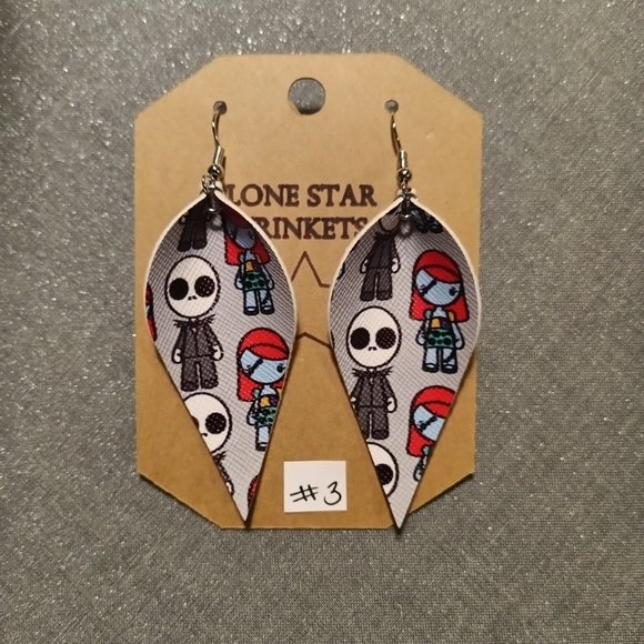 Jack and Sally #3 Nightmare Before Christmas Earrings - Picture 1 of 2